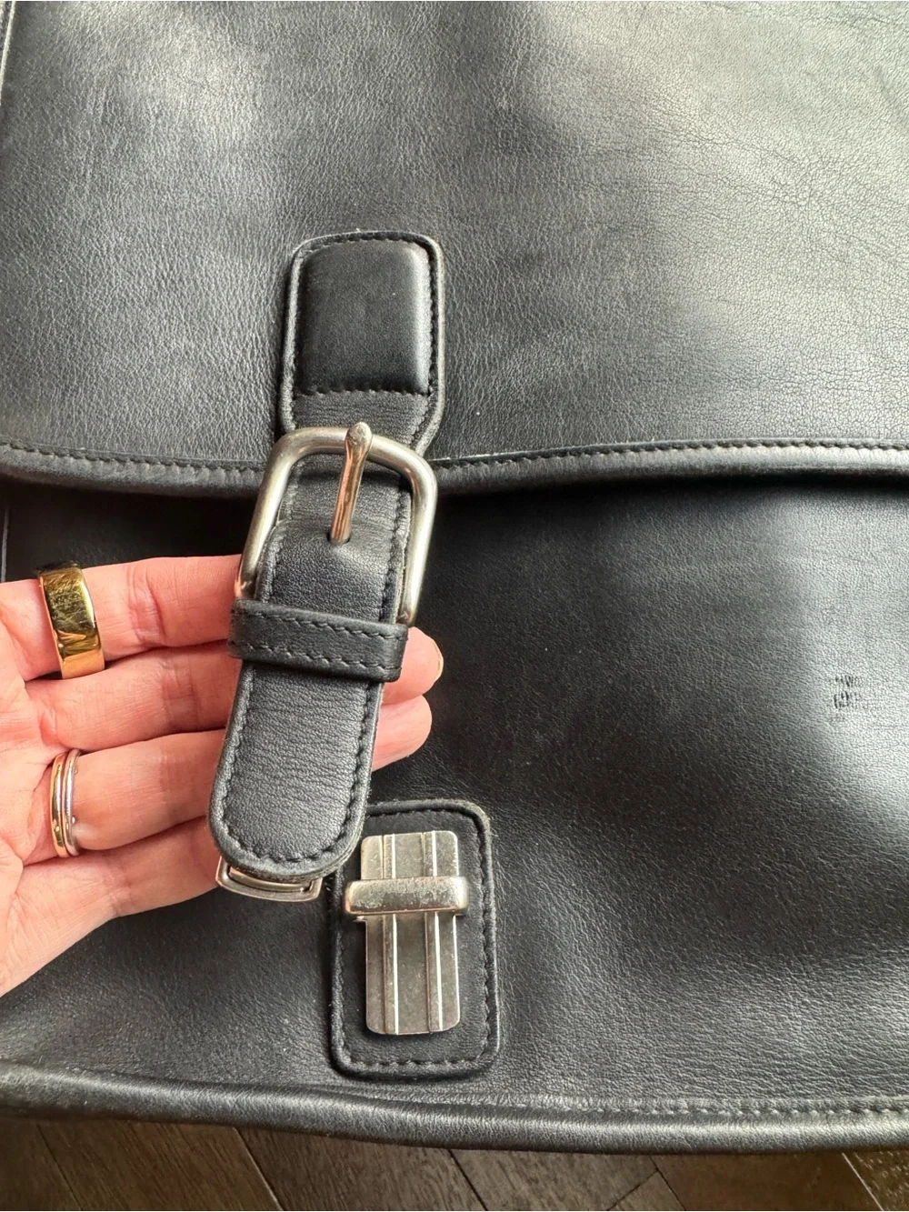 Vintage Coach Briefcase in Black
